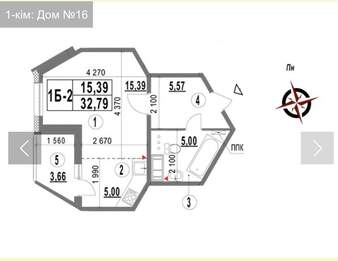 1-комн. новостройки, 32,79 м<sup>2</sup>, поверх 10/25