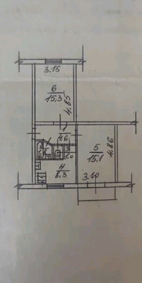 Продажа, 2-комн. вторичка, 47 м<sup>2</sup>, поверх 4/5